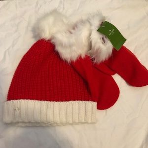 Kate Spade Santa Hat & Gloves